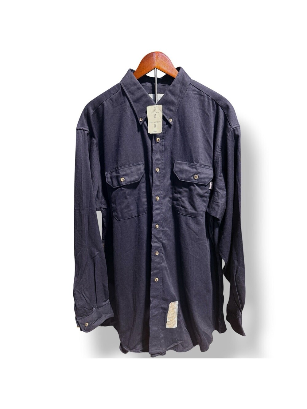 NWT Tyngdale FR Flame Resistant Work Shirt 2XL Navy Made USA ATPV 8.7